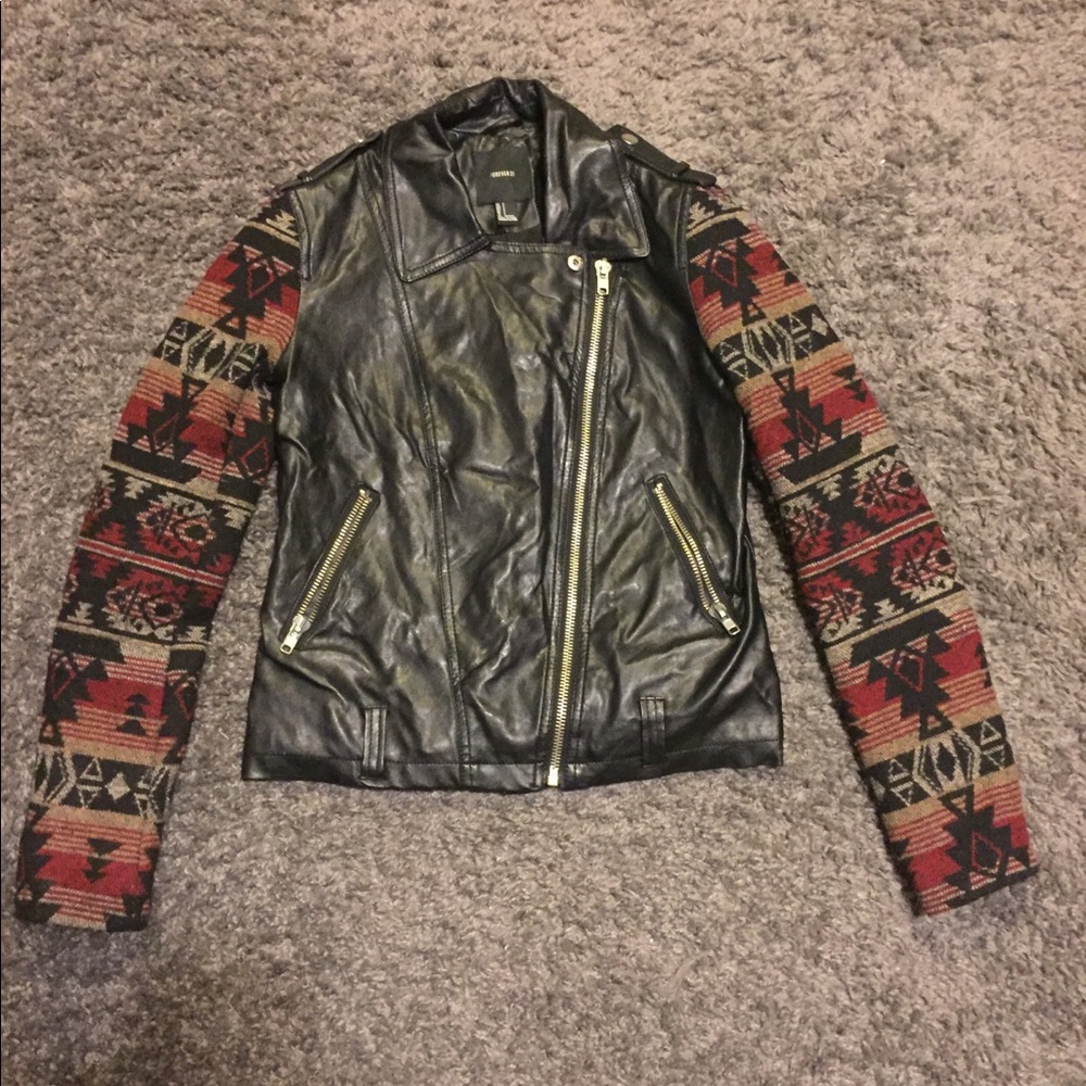 Forever 21 Aztec Biker Jacket